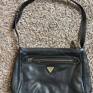 GUESS Black Textured Shoulder Bag